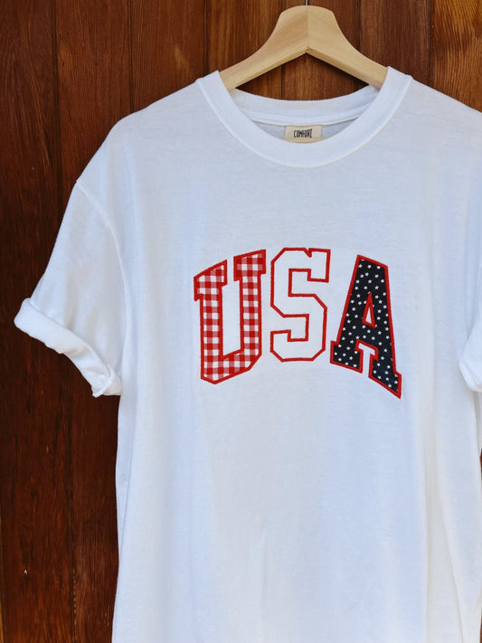 USA Appliqué Embroidered Shirt